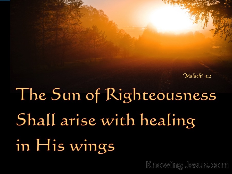 Malachi 4:2 The Sun Of Righteousness Shall Arise (orange)